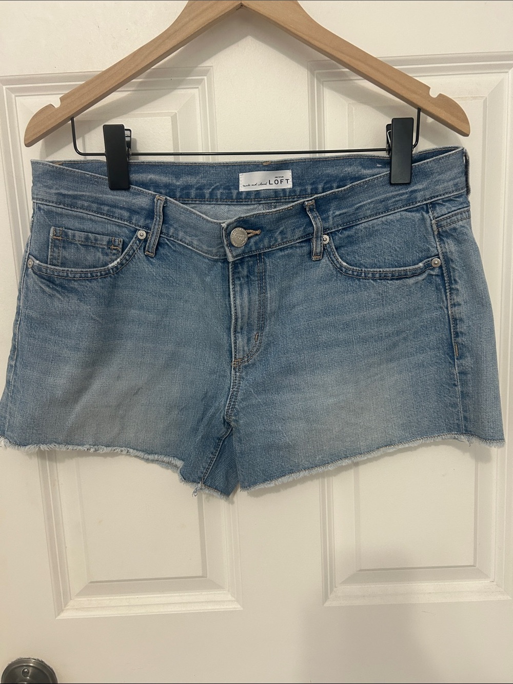 LOFT Denim Cutoff Jean Shorts size 8 light blue